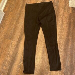 Hugh rise ankle legging in stretchy velour
